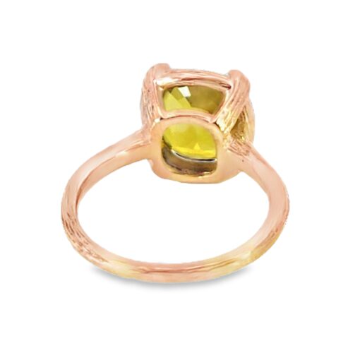 Chrysoberyl Faceted Gemstone 14 Kt Rose Gold Lady's Ring RFK592 - Image 3