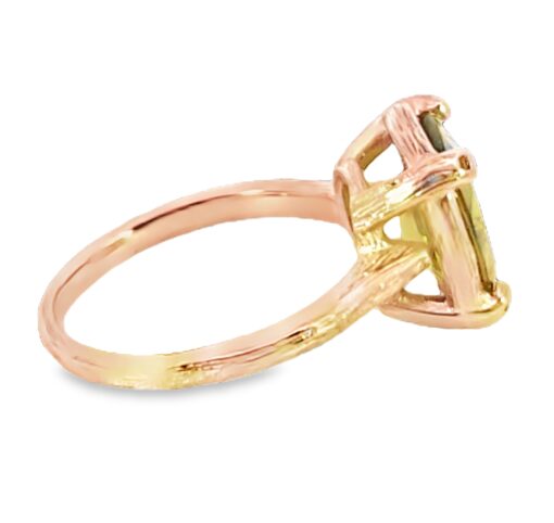 Chrysoberyl Faceted Gemstone 14 Kt Rose Gold Lady's Ring RFK592 - Image 4
