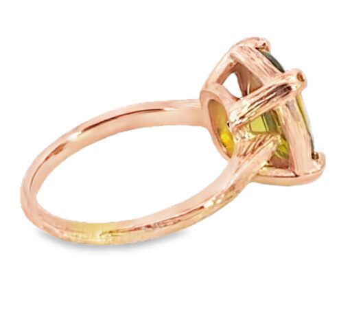 Chrysoberyl Faceted Gemstone 14 Kt Rose Gold Lady's Ring RFK592 - Image 8