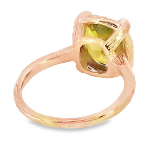 Chrysoberyl Faceted Gemstone 14 Kt Rose Gold Lady's Ring RFK592 - Image 11