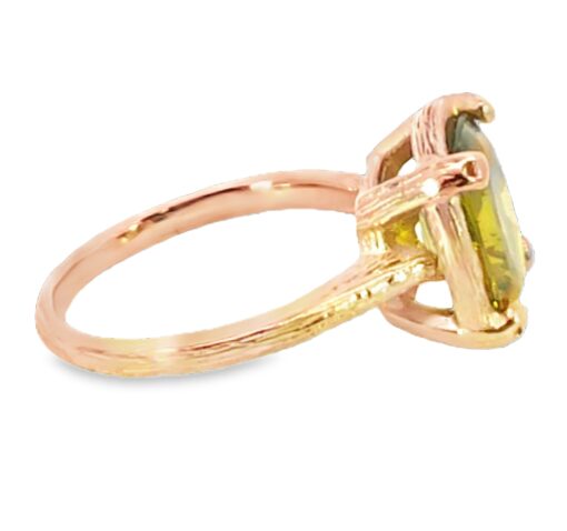 Chrysoberyl Faceted Gemstone 14 Kt Rose Gold Lady's Ring RFK592 - Image 12
