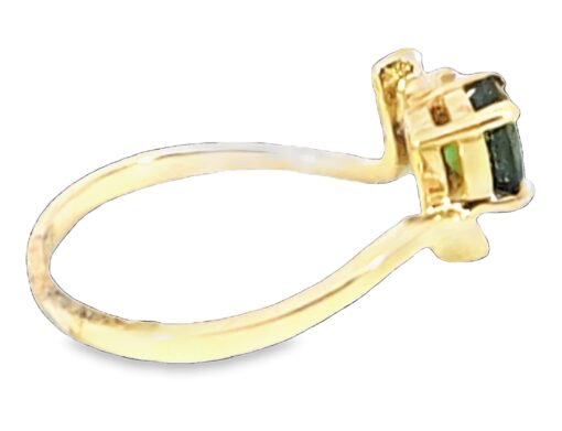 Tsavorite Garnet and Diamond 14 Kt Yellow Gold Lady's Ring RFK662 - Image 8