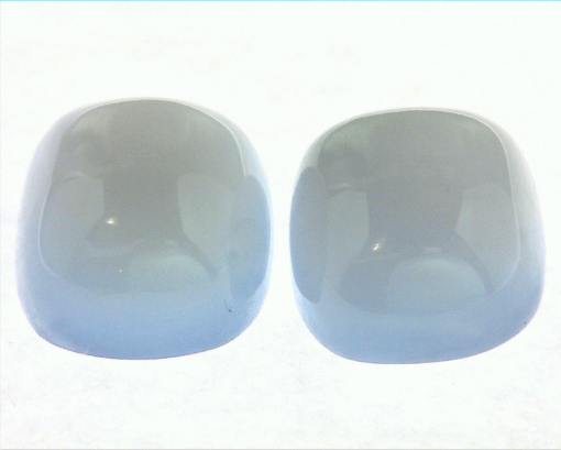 Chalcedony Matched Pair Natural Genuine Gemstones GSG 126 - Image 2