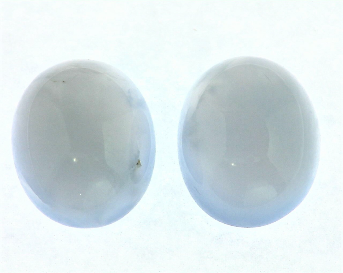 Chalcedony Cabochon Pair Natural Genuine Gemstones GSG 762