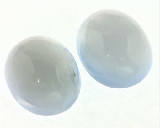 Chalcedony Cabochon Pair Natural Genuine Gemstones GSG 762 - Image 4