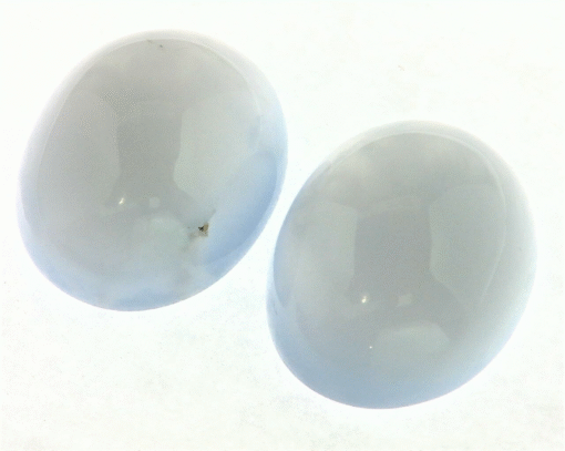 Chalcedony Cabochon Pair Natural Genuine Gemstones GSG 762 - Image 3