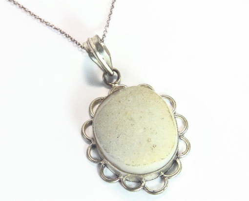 Druzy Genuine Gemstone Silver Pendent PSS,897 - Image 3