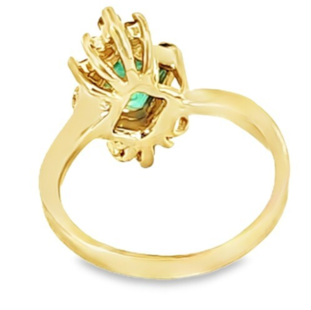 Emerald Natural Genuine Gemstones Diamond Lady's Ring RFK,158 - Image 9