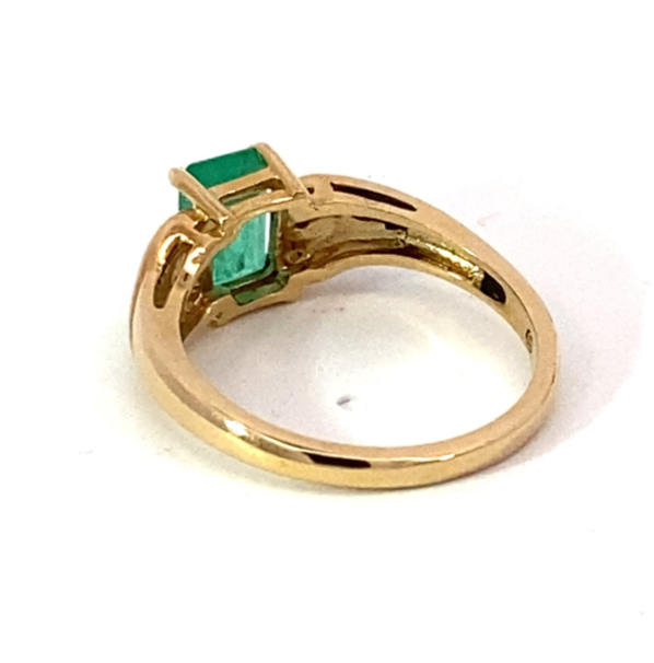 Emerald Natural Genuine Gemstones Diamond Lady's Ring RFK516 - Image 6