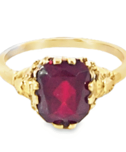 Garnet Gemstone 9KT Yellow Gold Lady's Ring RFK156