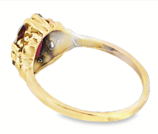 Garnet Gemstone 9KT Yellow Gold Lady's Ring RFK156 - Image 4