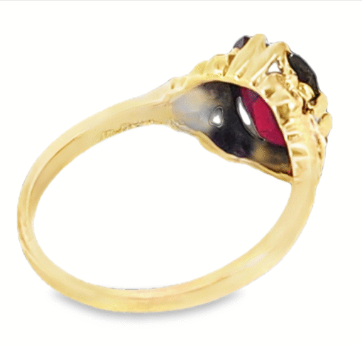 Garnet Gemstone 9KT Yellow Gold Lady's Ring RFK156 - Image 3