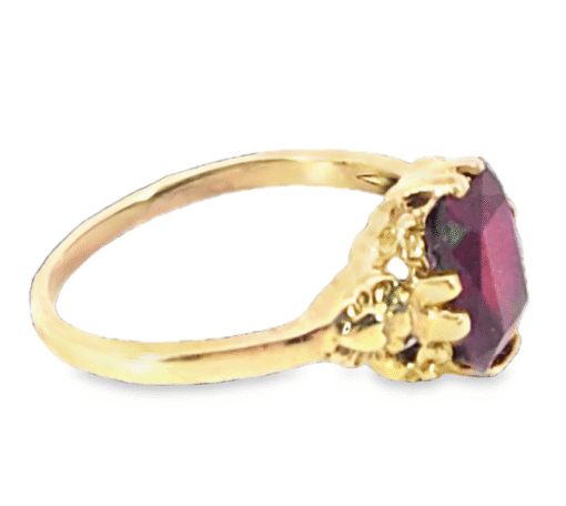 Garnet Gemstone 9KT Yellow Gold Lady's Ring RFK156 - Image 2