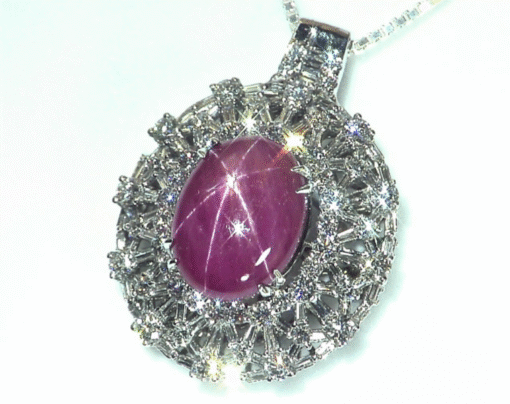 GIA 16.06 CT 18KT Gold Natural No Heat Burma Star Ruby Diamond Vintage Pendent - Image 8