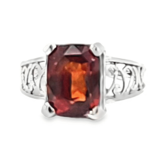 Hessonite Garnet Natural Genuine Gemstone, 14 Kt Gold Ring RFK,511 - Image 9