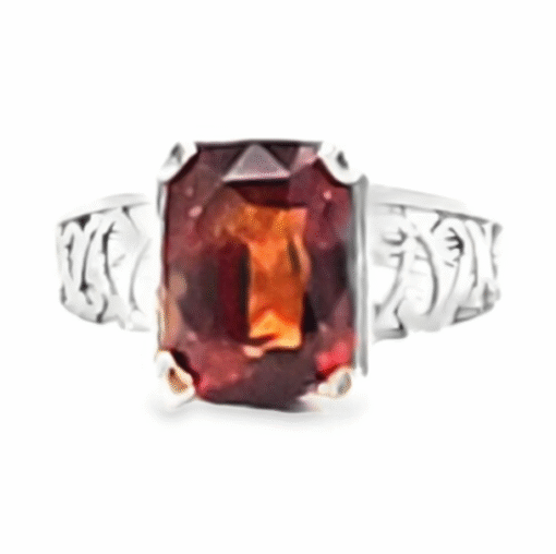 Hessonite Garnet Natural Genuine Gemstone, 14 Kt Gold Ring RFK,511 - Image 8
