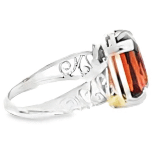 Hessonite Garnet Natural Genuine Gemstone, 14 Kt Gold Ring RFK,511 - Image 7