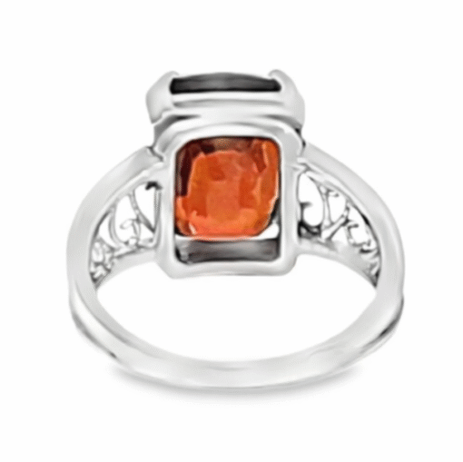 Hessonite Garnet Natural Genuine Gemstone, 14 Kt Gold Ring RFK,511 - Image 4