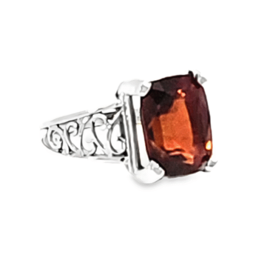 Hessonite Garnet Natural Genuine Gemstone, 14 Kt Gold Ring RFK,511 - Image 3