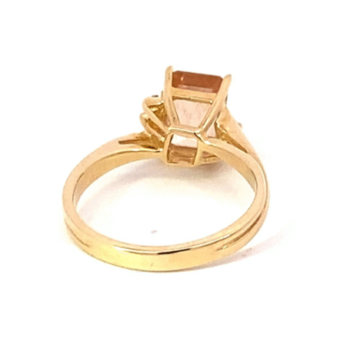 Imperial Topaz Genuine Gemstone set in Yellow Gold Lady's Ring RFK467 - Image 8