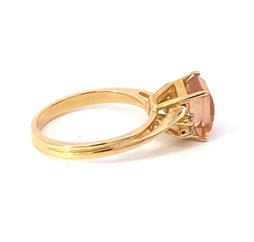 Imperial Topaz Genuine Gemstone set in Yellow Gold Lady's Ring RFK467 - Image 7