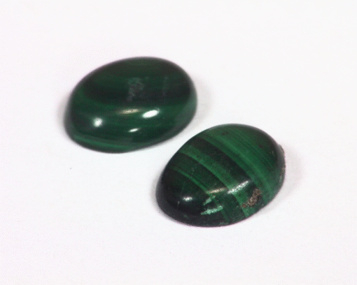 Malachite Natural Genuine Gemstone Matched Pair GSG,671 - Image 3
