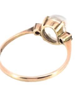 Alternative view of Moonstone And Ruby Genuine Gemstone Set with in 9 KT Gold Lady's Ring, H97