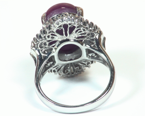 GIA 12.28 CT Platinum NoHeat Burma Star Ruby Diamond Ring Engagement Ring RFK165 - Image 4