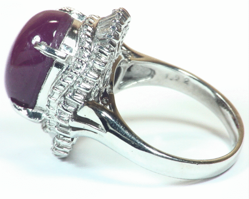 GIA 12.28 CT Platinum NoHeat Burma Star Ruby Diamond Ring Engagement Ring RFK165 - Image 3