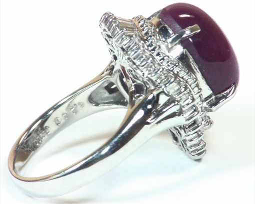 GIA 12.28 CT Platinum NoHeat Burma Star Ruby Diamond Ring Engagement Ring RFK165 - Image 2