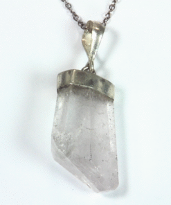 Morganite Natural Genuine Gemstone Sterling Silver Crystal Pendent PSS,915