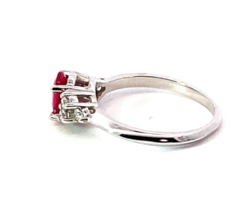 Natural Genuine Ruby set in 14 kt White Gold Lady's Ring RFK 539 - Image 11