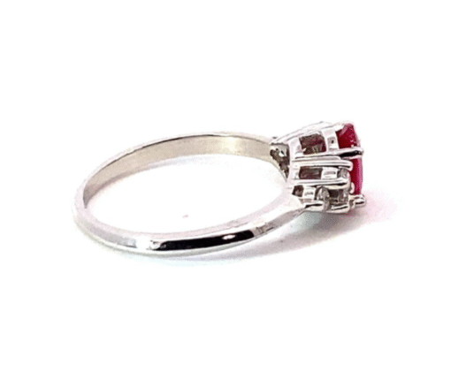 Natural Genuine Ruby set in 14 kt White Gold Lady's Ring RFK 539 - Image 9