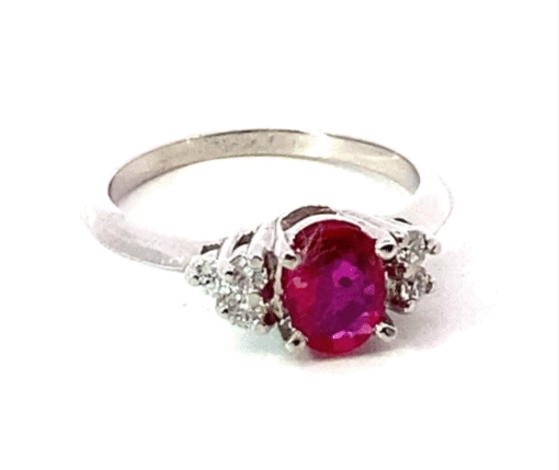 Natural Genuine Ruby set in 14 kt White Gold Lady's Ring RFK 539 - Image 8