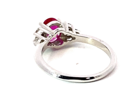 Natural Genuine Ruby set in 14 kt White Gold Lady's Ring RFK 539 - Image 4