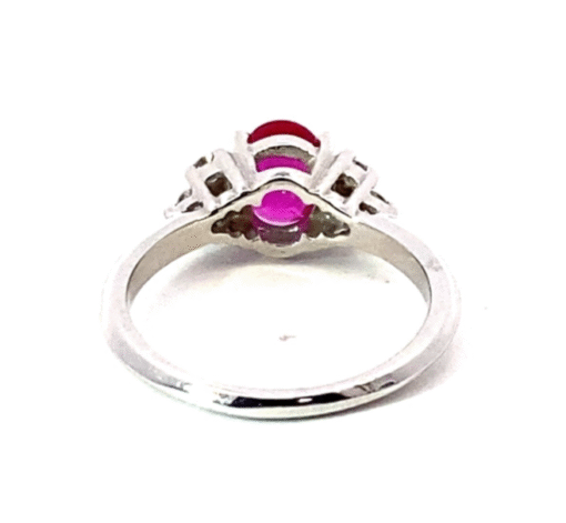 Natural Genuine Ruby set in 14 kt White Gold Lady's Ring RFK 539 - Image 3