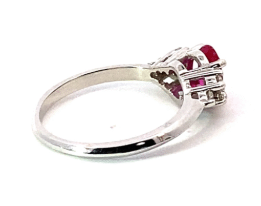 Natural Genuine Ruby set in 14 kt White Gold Lady's Ring RFK 539 - Image 2