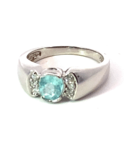 Paraiba Tourmaline 14 kt White Gold Diamond Lady's Ring,RFK,540