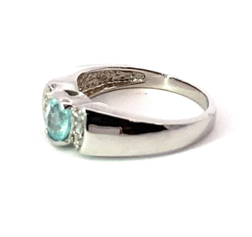 Paraiba Tourmaline 14 kt White Gold Diamond Lady's Ring,RFK,540 - Image 8
