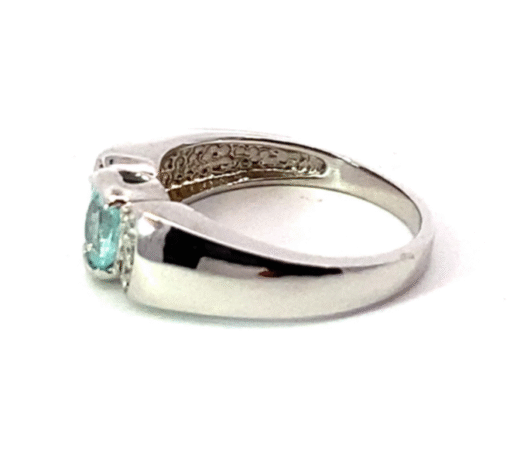 Paraiba Tourmaline 14 kt White Gold Diamond Lady's Ring,RFK,540 - Image 7