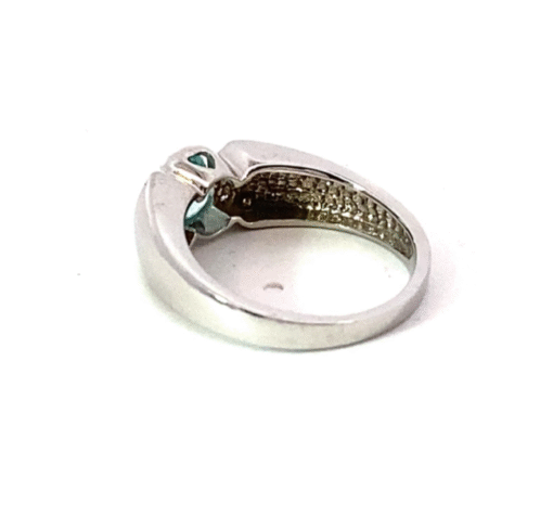 Paraiba Tourmaline 14 kt White Gold Diamond Lady's Ring,RFK,540 - Image 5