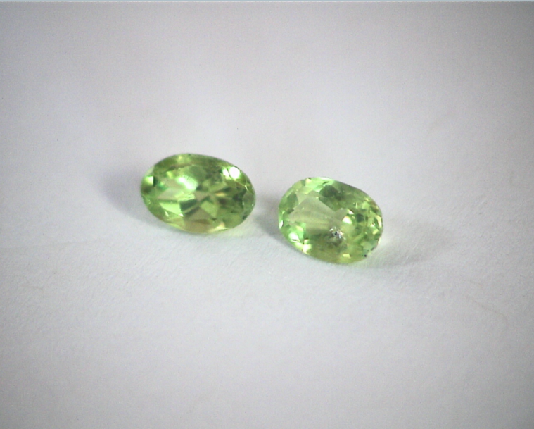 Peridot Natural Genuine Gemstone Matched Pair GSG,663 - Image 4