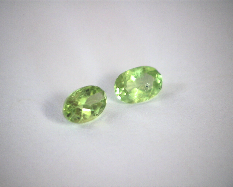 Peridot Natural Genuine Gemstone Matched Pair GSG,663 - Image 3