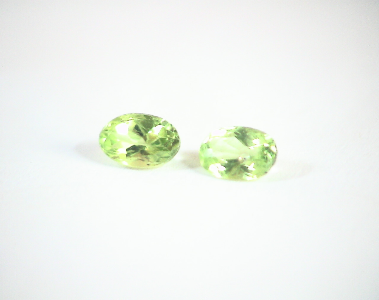 Peridot Natural Genuine Gemstone Matched Pair GSG,663 - Image 2