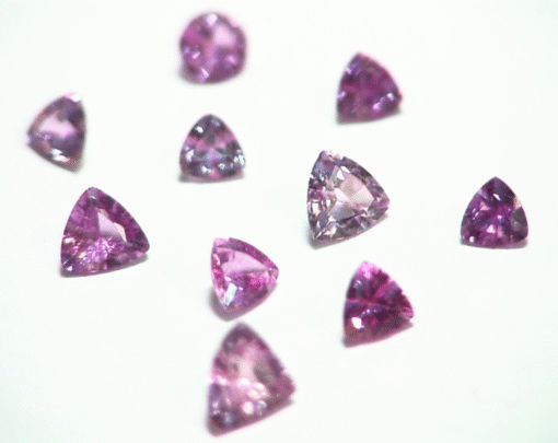 Pink Sapphire Trilliant Cut Natural Genuine Gemstones from Sri Lanka GPG398 - Image 9