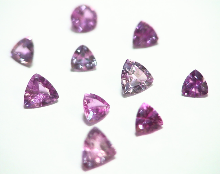 Pink Sapphire Trilliant Cut Natural Genuine Gemstones from Sri Lanka GPG398 - Image 9