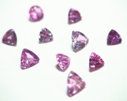 Pink Sapphire Trilliant Cut Natural Genuine Gemstones from Sri Lanka GPG398 - Image 8