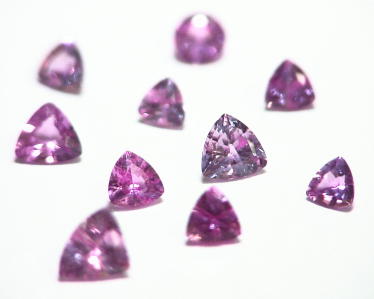 Pink Sapphire Trilliant Cut Natural Genuine Gemstones from Sri Lanka GPG398 - Image 6