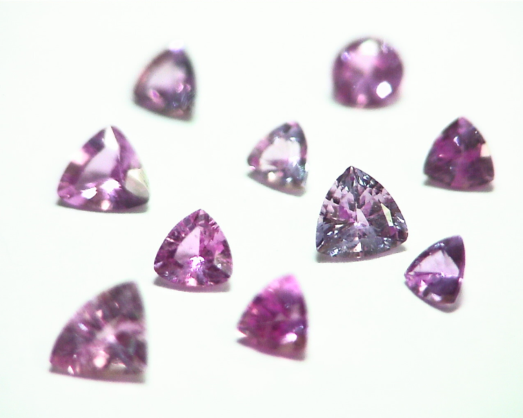 Pink Sapphire Trilliant Cut Natural Genuine Gemstones from Sri Lanka GPG398 - Image 5