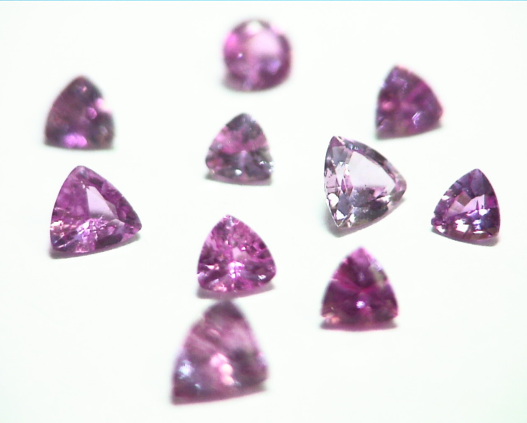 Pink Sapphire Trilliant Cut Natural Genuine Gemstones from Sri Lanka GPG398 - Image 4